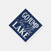 湖に飛び込む スタンダードカクテルナプキン (角)
