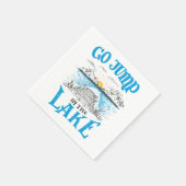 湖に飛び込む スタンダードカクテルナプキン (角)