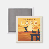 湖に飛び込む マグネット (正面/裏面)