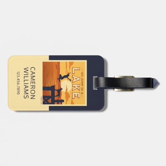 湖に飛び込む ラゲッジタグ (裏面横)