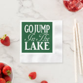 湖に飛び込む 縁ありカクテルナプキン (インサイチュ)