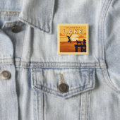 湖に飛び込む 缶バッジ (インサイチュ)