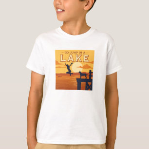 湖に飛び込む Tシャツ