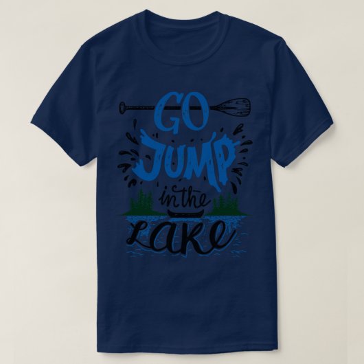 湖に飛び込む Tシャツ (デザイン正面)
