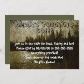 湖のある素朴な森の招待状 招待状 (正面/裏面)