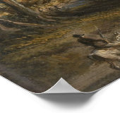 湖のある風景 – Paul Sandby - c1808 ポスター (角)