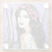 『湖のおとぎ話の女絵画性』 ガラスコースター (裏面)