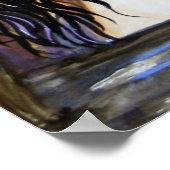 湖のおとぎ話の女絵画性 ポスター (角)