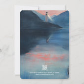 湖のそばのライトハ結婚ウス 招待状 (裏面)