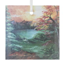 湖のそばの小さな色