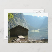 湖のそばの木造住宅 ポストカード (正面/裏面)