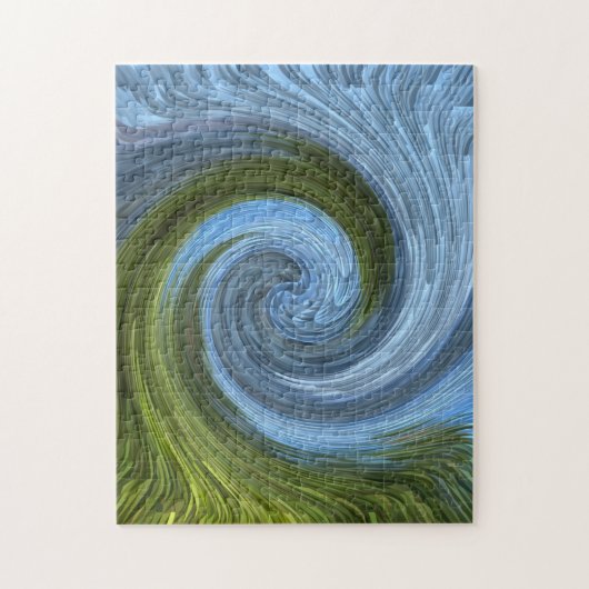 湖のそばの森….. ジグソーパズル (縦)