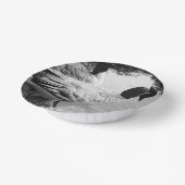 湖のそばの白黒のゲーゼ静かな瞬間。 ペーパーボウル (傾斜あり)