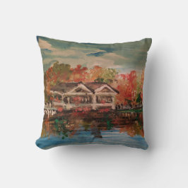 湖のそばの秋 クッション