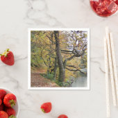 湖のそばの秋 スタンダードカクテルナプキン (インサイチュ)