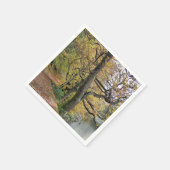 湖のそばの秋 スタンダードカクテルナプキン (角)