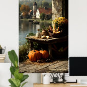 湖のそばの秋 ポスター (ホームオフィス)