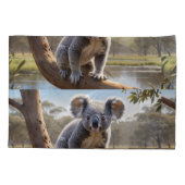 湖のそばの若いコアラ 枕カバー (裏面)