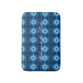 湖のためのブルーデザイナーフローラマット バスマット (正面縦)