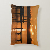 湖のアクセント枕に日没 アクセントクッション (裏面(縦))