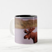 湖のアメリカヘラジカ ツートーンマグカップ (正面左)