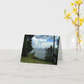 湖のイエローストーンの空白のなメッセージカード カード (黄色い花)