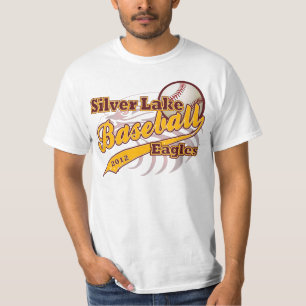 湖のイーグルスの銀製野球 Tシャツ