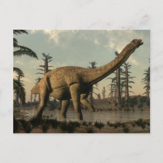 湖のウベラバティタン恐竜 ポストカード (正面)