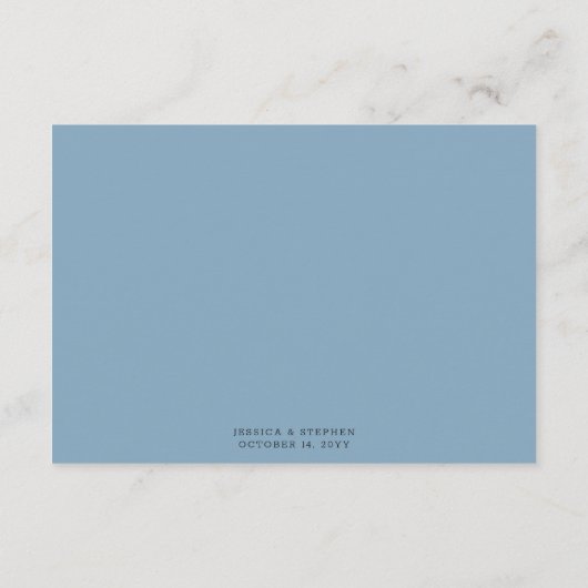 湖のエバーグリーン結婚ウォーターカラーの願い井戸 エンクロージャーカード (裏面)