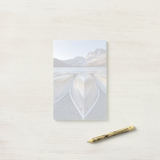 湖のカヌー ポストイット (デスク上)