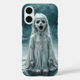 湖のカバーから呪われた氷凍っていの女の子 iPhone 16ケース