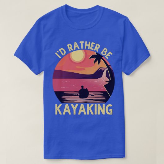 湖のカヤックにいる Tシャツ (デザイン正面)