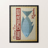 湖のカンバーランドの魚のヴィンテージ旅行 ジグソーパズル (縦)