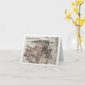 湖のカードからの挨拶 カード (黄色い花)