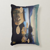 湖のキャンプ"会話" アクセントクッション (正面(垂直))