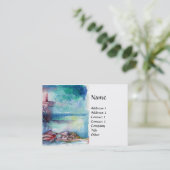 湖のグノーモンと女性 名刺 (スタンド正面)