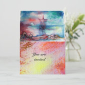 湖のグノーモンと女性 招待状 (スタンド正面)