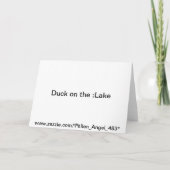 湖のグリーティングカードにアヒル カード (裏面)