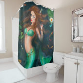 湖のシャワー・カーテンのファンタジーの人魚 シャワーカーテン (インサイチュ)