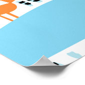 湖のシームレスなパターンvint内のカバと鳥 ポスター (角)