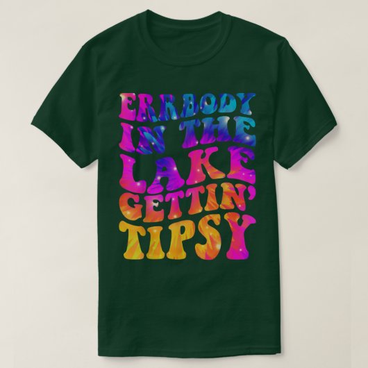 湖のジェチンTipsy Saのおもしろい誤り Tシャツ (デザイン正面)