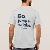 湖のジャンプは行きます Tシャツ (裏面)