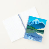 湖のジャーナルに反映された雪をかぶった山々 ノートブック (内部)