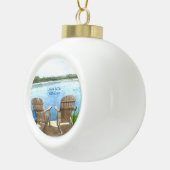 湖のセラミックボールクリスマスでの生活は良い セラミックボールオーナメント (右)