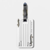 湖のチョウザメの荷物のラベル ラゲッジタグ (裏面縦)