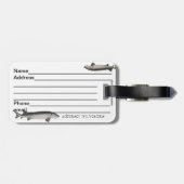 湖のチョウザメの荷物のラベル ラゲッジタグ (裏面横)