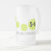 湖のテニスによるセットの50…あなたは… フロストグラスビールジョッキ (正面右)