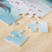 湖のテンプレートの中国の水色インク。 ジグソーパズル (側面)