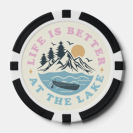 湖のトランプのポーカーチップで人生は良い ポーカーチップ