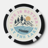 湖のトランプのポーカーチップで人生は良い ポーカーチップ (裏面)